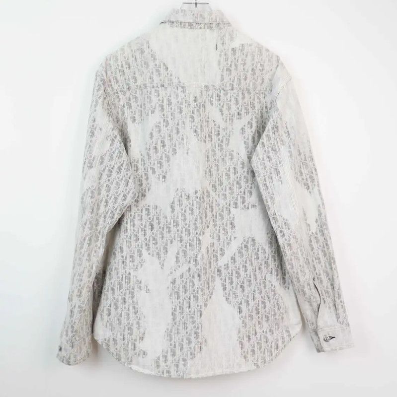 Dior Dior Men’s Light Gray Cotton Shirt 0089 Size US L / EU 52-54 / 3 - 2 Thumbnail