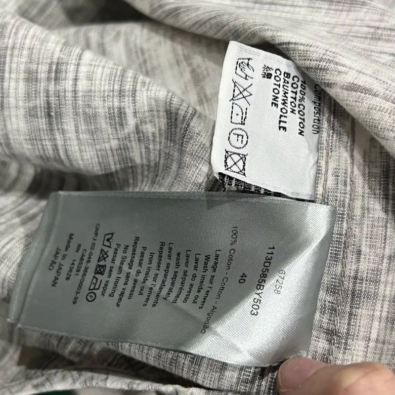 Dior Dior Men’s Light Gray Cotton Shirt 0089 Size US L / EU 52-54 / 3 - 4 Thumbnail