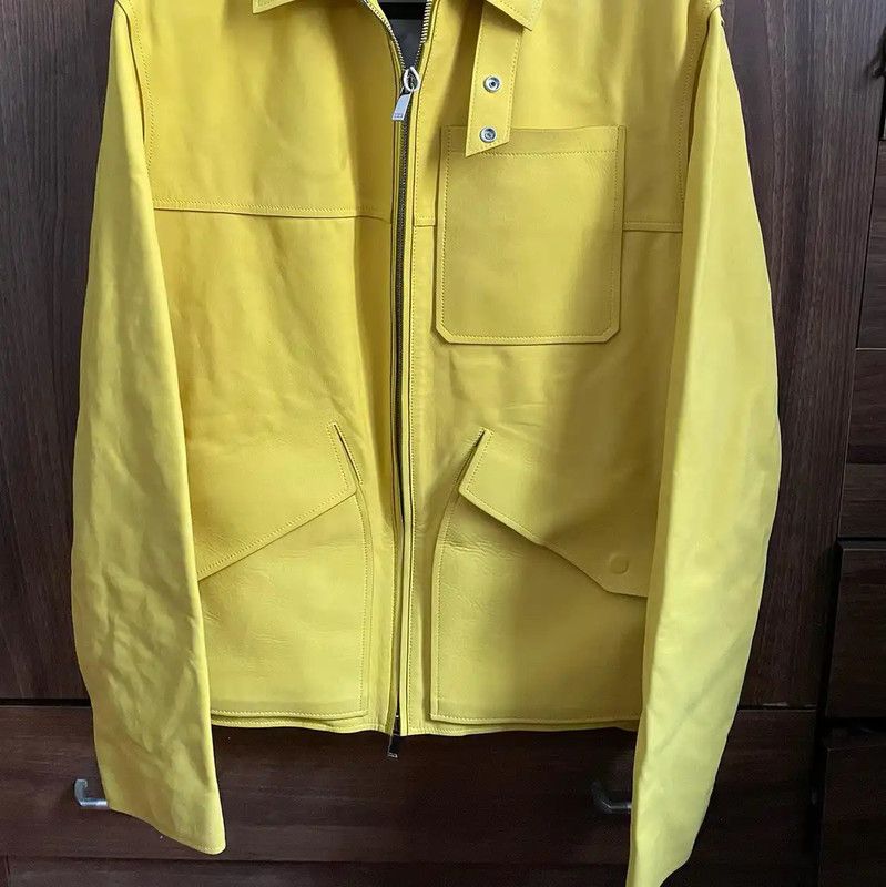Dior Dior Yellow Leather Men's Long Sleeve Jacket 0089 Size US S / EU 44-46 / 1 - 7 Thumbnail