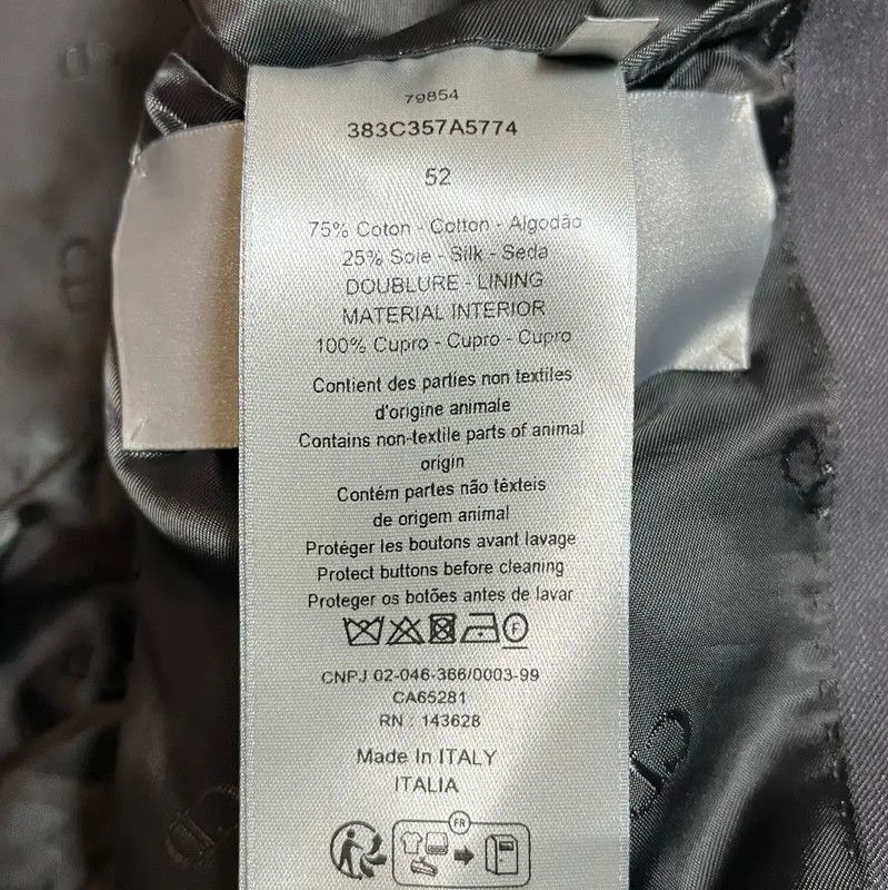 Dior Dior Gray Cotton Overcoat for Men 0089 Size US XL / EU 56 / 4 - 7 Thumbnail