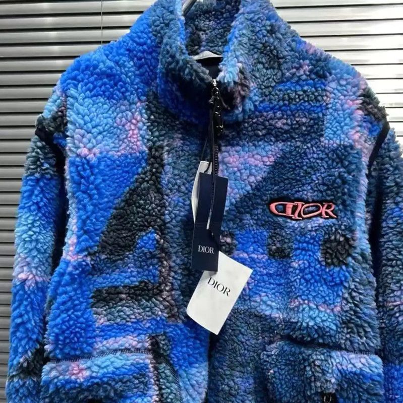 Dior Dior Blue Fleece Jacket for Men 0089 Size US L / EU 52-54 / 3 - 5 Thumbnail