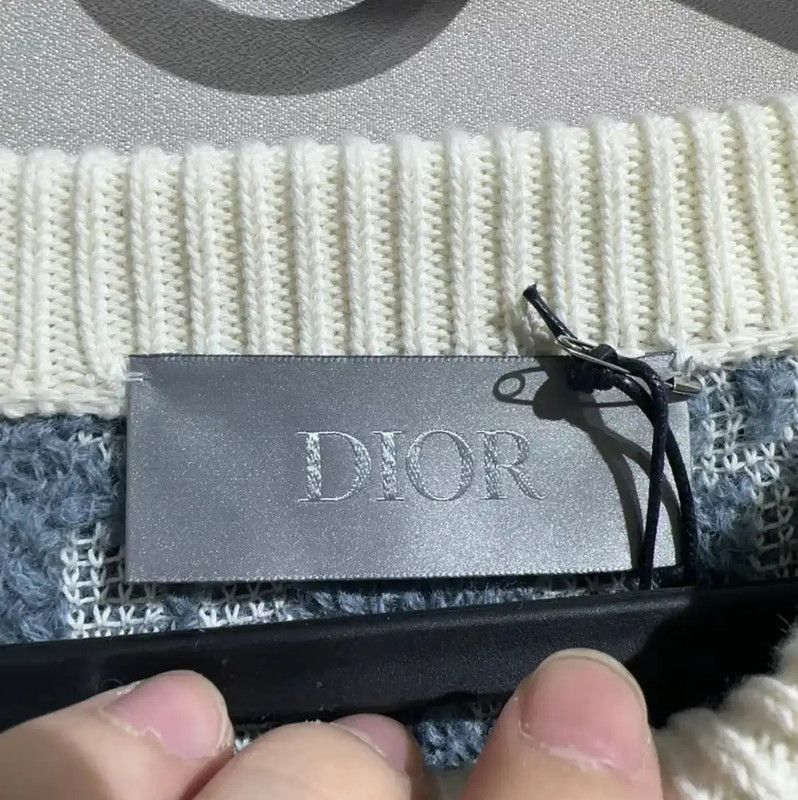 Dior Dior Men's Light Blue Cotton Blend Pullover 0089 Size US M / EU 48-50 / 2 - 4 Thumbnail