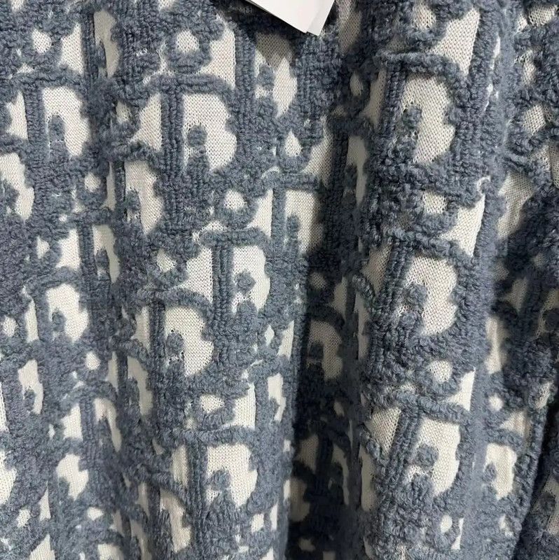 Dior Dior Men's Light Blue Cotton Blend Pullover 0089 Size US M / EU 48-50 / 2 - 3 Thumbnail
