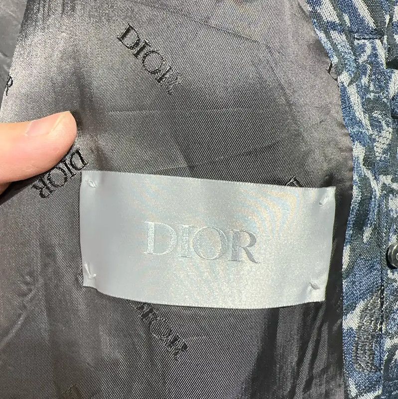 Dior Dior Men's Cotton Blend Navy Coat 0089 Size US M / EU 48-50 / 2 - 4 Thumbnail