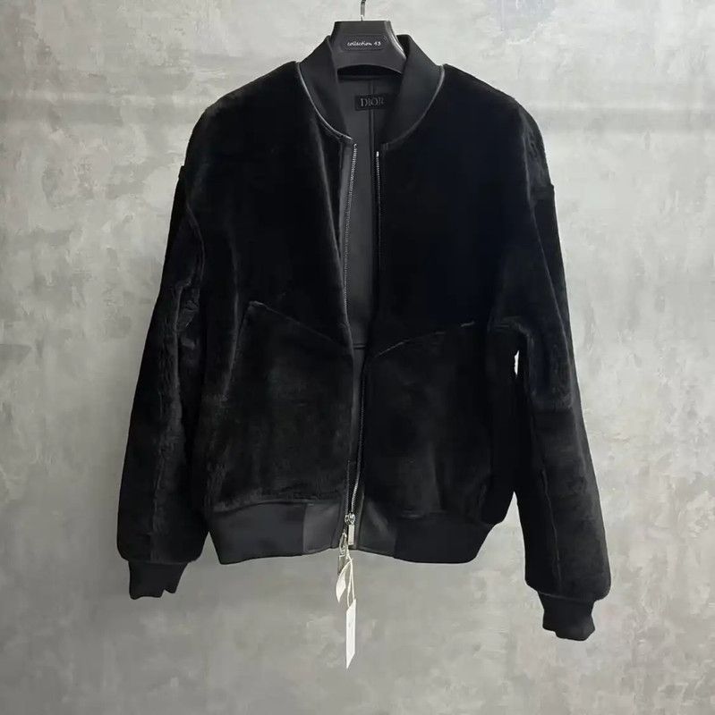 Dior Dior Black Leather Bomber Jacket for Men 0089 Size US XL / EU 56 / 4 - 6 Thumbnail