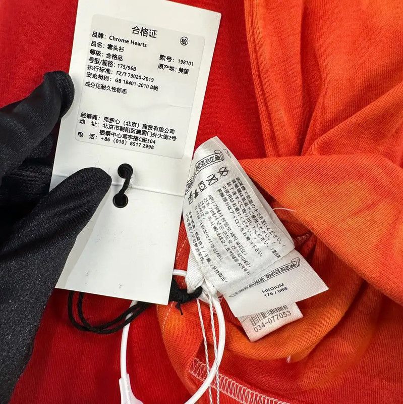 Chrome Hearts Chrome Hearts Orange and Red Long Sleeve T-Shirt 0089 Size US M / EU 48-50 / 2 - 7 Thumbnail