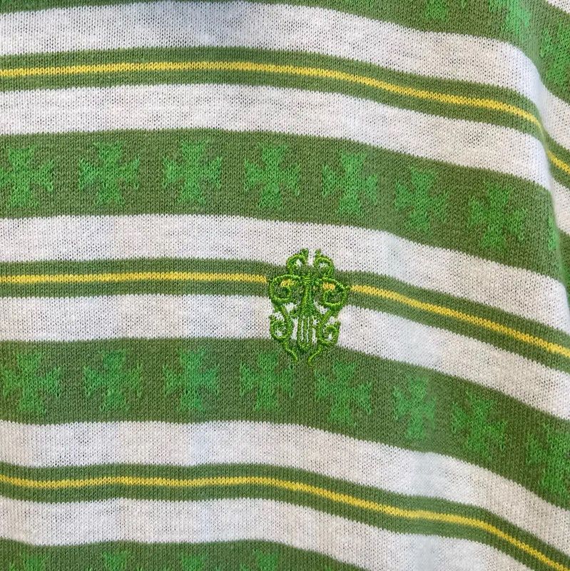Chrome Hearts Chrome Hearts Green Striped Polo Shirt for Men 0089 Size US L / EU 52-54 / 3 - 5 Thumbnail