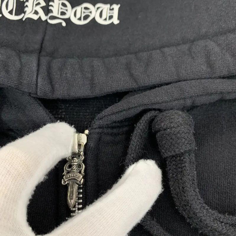 Chrome Hearts Chrome Hearts Black Cotton Zip-Up Hoodie 0089 Size US M / EU 48-50 / 2 - 9 Thumbnail