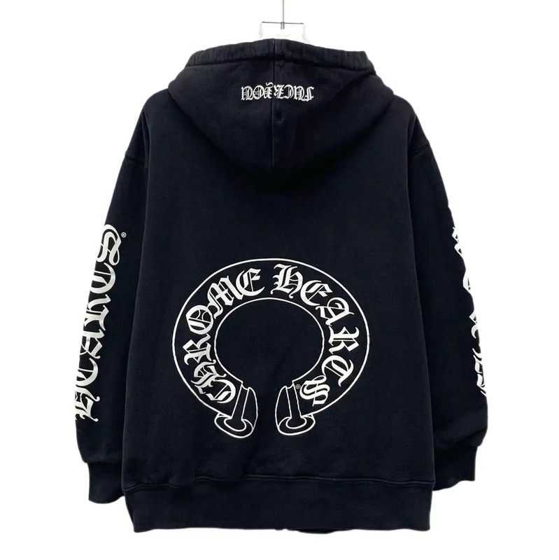 Chrome Hearts Chrome Hearts Black Cotton Zip-Up Hoodie 0089 Size US M / EU 48-50 / 2 - 2 Thumbnail