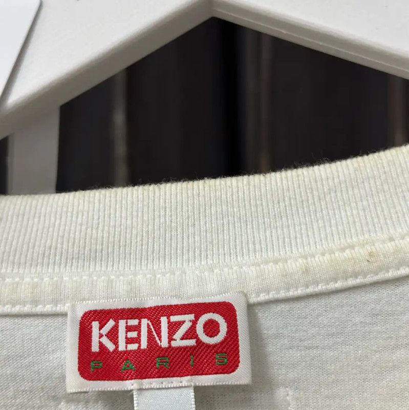 Kenzo KENZO Summer Logo White Cotton T-shirt 0089 Size US L / EU 52-54 / 3 - 7 Thumbnail