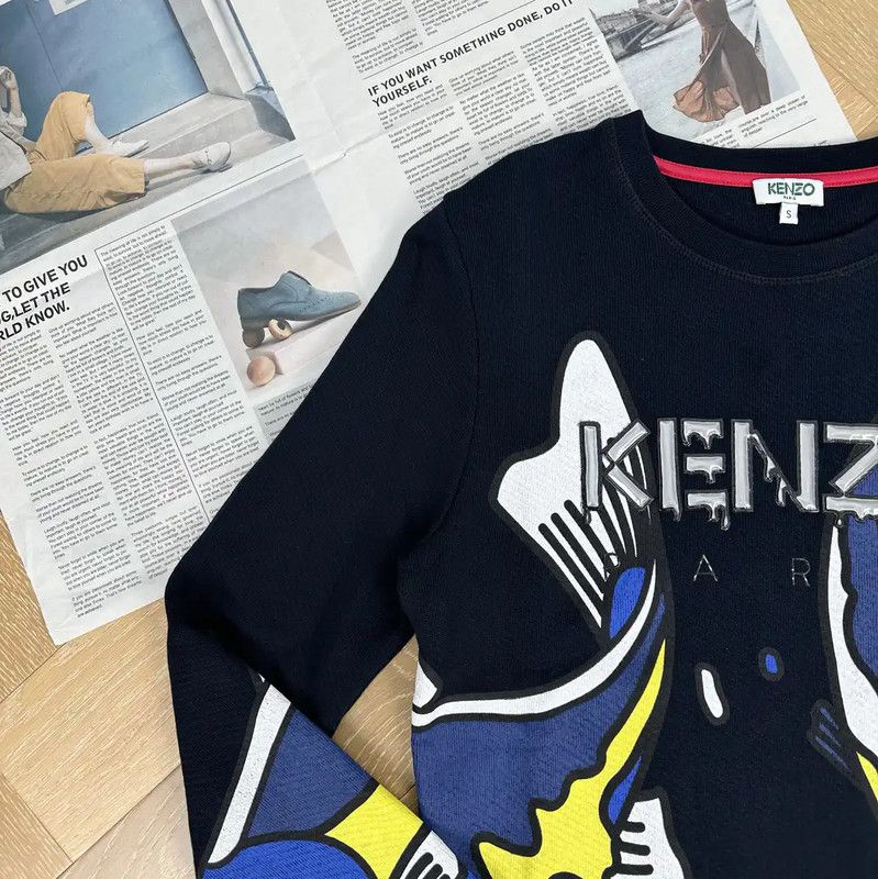 Kenzo Kenzo Black Cotton Sweatshirt for Men 0089 Size US S / EU 44-46 / 1 - 6 Thumbnail