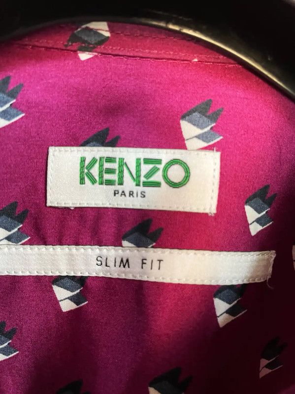 Kenzo KENZO Men's Long Sleeve Shirt in Fuchsia 0089 Size US M / EU 48-50 / 2 - 4 Thumbnail