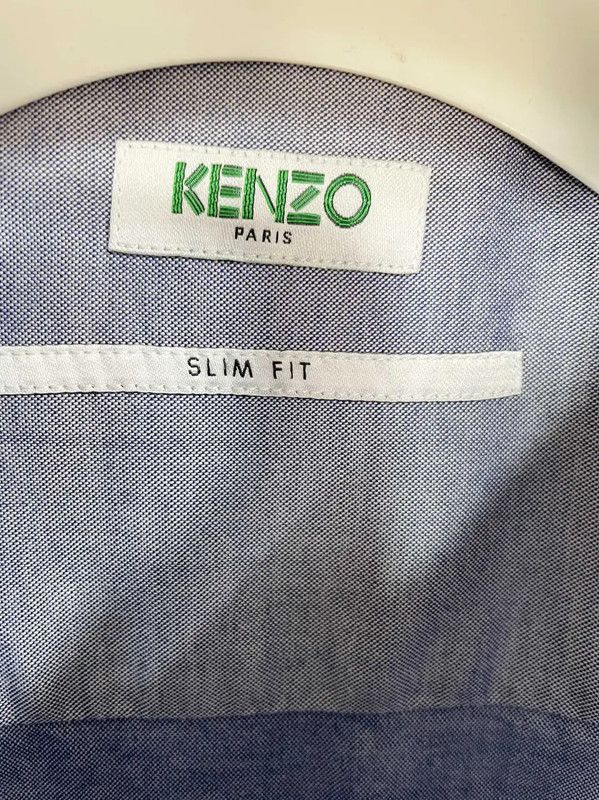 Kenzo Kenzo Light Blue Men's Long Sleeve Shirt 0089 Size US S / EU 44-46 / 1 - 4 Thumbnail