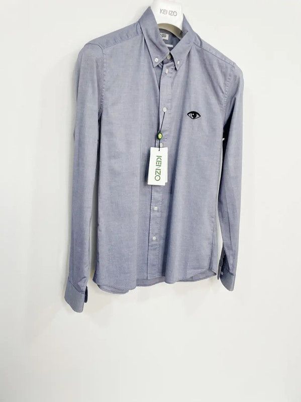 Kenzo Kenzo Light Blue Men's Long Sleeve Shirt 0089 Size US S / EU 44-46 / 1 - 3 Thumbnail