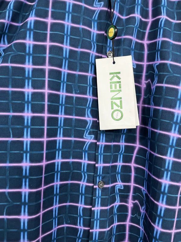 Kenzo KENZO Blue Long Sleeve Men's Shirt 0089 Size US M / EU 48-50 / 2 - 3 Thumbnail