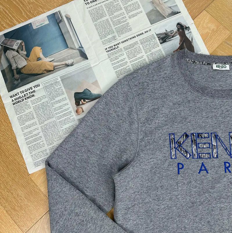 Kenzo KENZO Gray Cotton Men's Sweatshirt 0089 Size US L / EU 52-54 / 3 - 6 Thumbnail