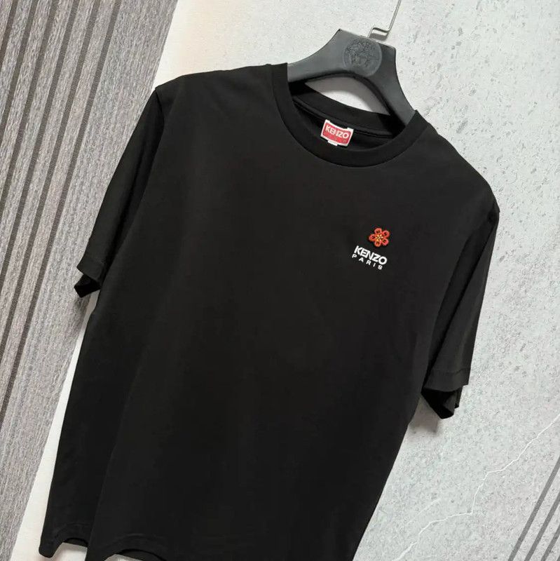 Kenzo KENZO Black Cotton Embroidered Logo T-Shirt 0089 Size US M / EU 48-50 / 2 - 7 Thumbnail