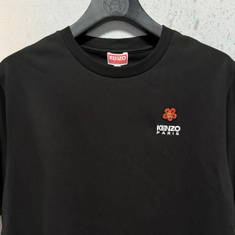Kenzo KENZO Black Cotton Embroidered Logo T-Shirt 0089 Size US M / EU 48-50 / 2 - 4 Thumbnail
