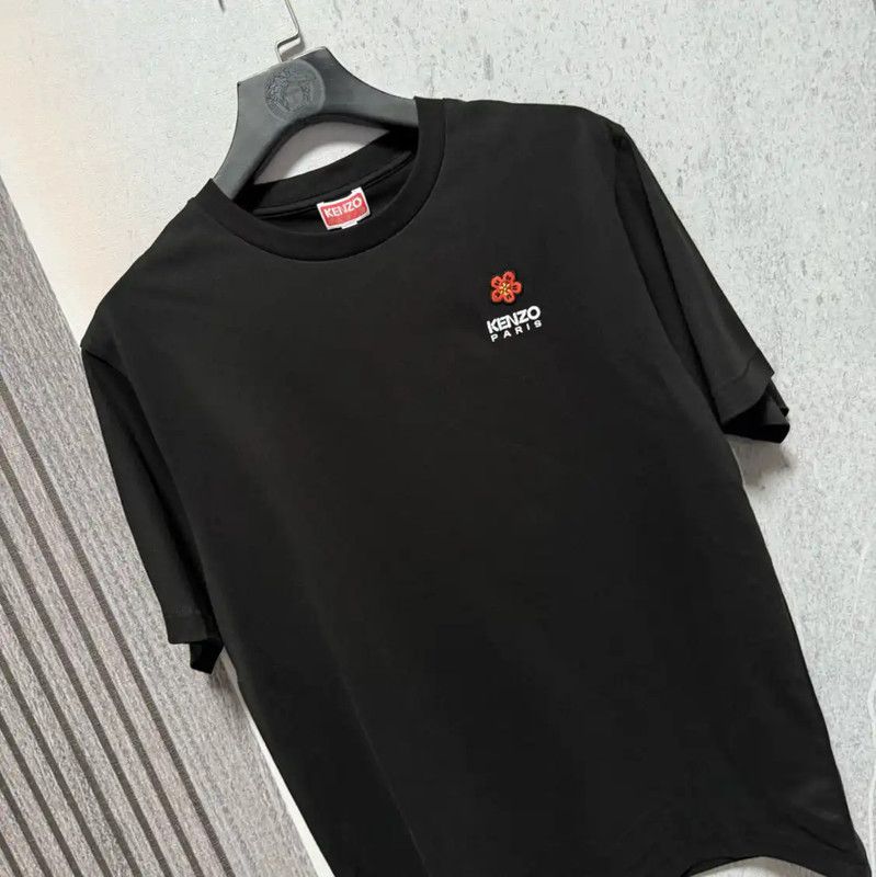 Kenzo KENZO Black Cotton Embroidered Logo T-Shirt 0089 Size US M / EU 48-50 / 2 - 6 Thumbnail