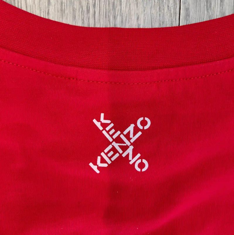 Kenzo KENZO Summer Red Cotton Men's T-Shirt 0089 Size US S / EU 44-46 / 1 - 4 Thumbnail