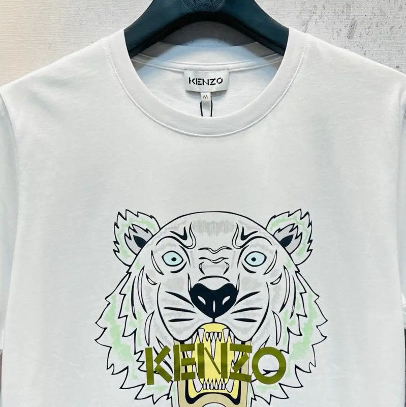 Kenzo Kenzo White Cotton Logo T-Shirt for Men 0089 Size US L / EU 52-54 / 3 - 4 Thumbnail