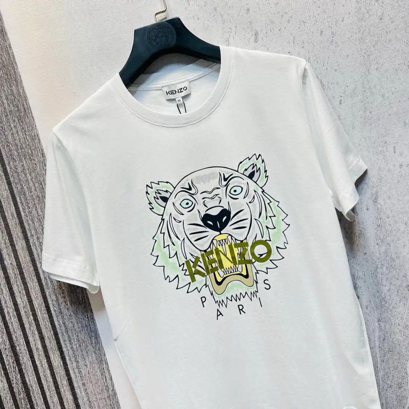 Kenzo Kenzo White Cotton Logo T-Shirt for Men 0089 Size US L / EU 52-54 / 3 - 6 Thumbnail