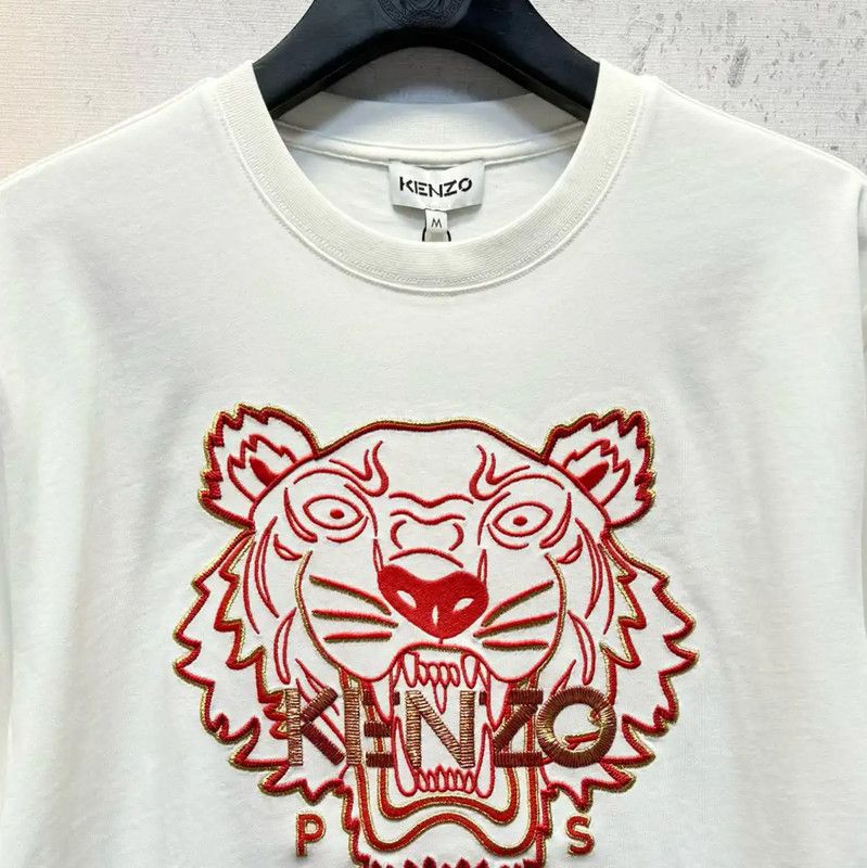 Kenzo KENZO White Cotton Logo T-shirt for Men 0089 Size US L / EU 52-54 / 3 - 4 Thumbnail