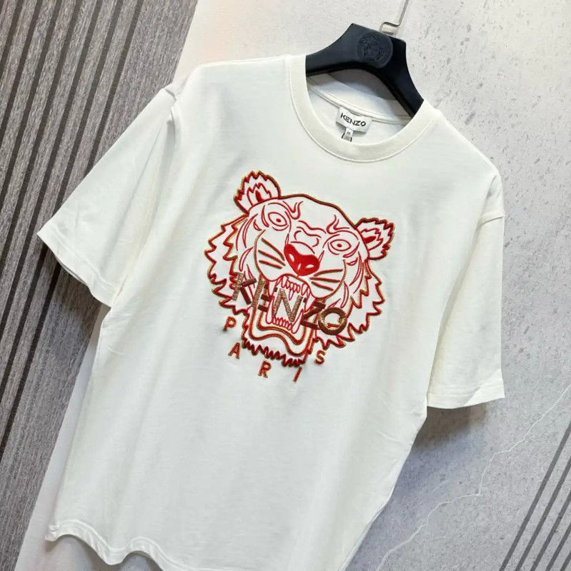 Kenzo KENZO White Cotton Logo T-shirt for Men 0089 Size US L / EU 52-54 / 3 - 6 Thumbnail