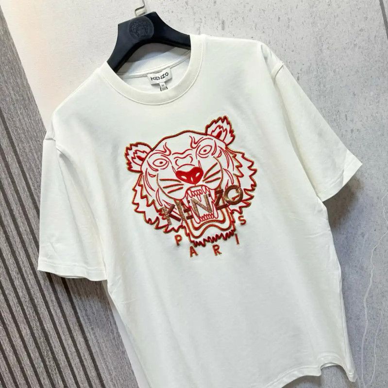 Kenzo KENZO White Cotton Logo T-shirt for Men 0089 Size US L / EU 52-54 / 3 - 7 Thumbnail