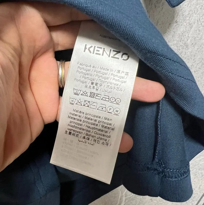 Kenzo Kenzo Navy Blue Cotton Logo T-Shirt for Men 0089 Size US XL / EU 56 / 4 - 6 Thumbnail