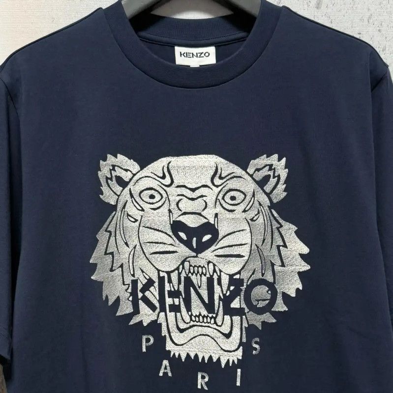 Kenzo KENZO Summer Navy Cotton Embroidered Logo T-Shirt 0089 Size US L / EU 52-54 / 3 - 4 Thumbnail