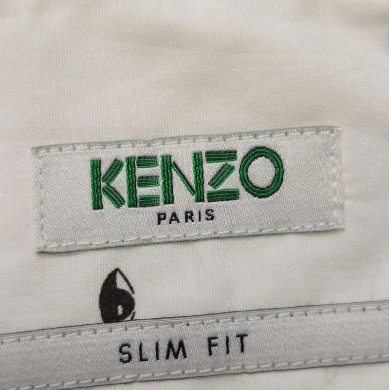 Kenzo KENZO White Cotton Long Sleeve Shirt 0089 Size US L / EU 52-54 / 3 - 5 Thumbnail