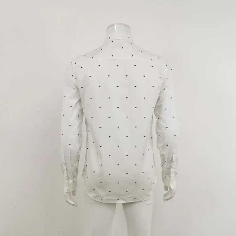 Kenzo KENZO White Cotton Long Sleeve Shirt 0089 Size US L / EU 52-54 / 3 - 2 Thumbnail