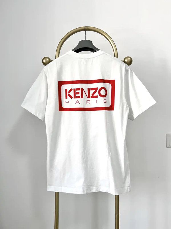 Kenzo Kenzo Summer White Cotton Short Sleeve T-Shirt 0089 Size US M / EU 48-50 / 2 - 3 Thumbnail