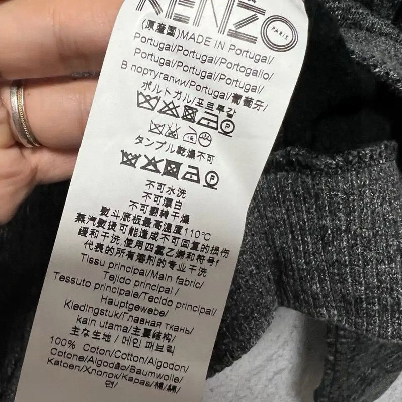 Kenzo Kenzo Men's Grey Cotton Embroidered Sweatshirt 0089 Size US M / EU 48-50 / 2 - 5 Thumbnail