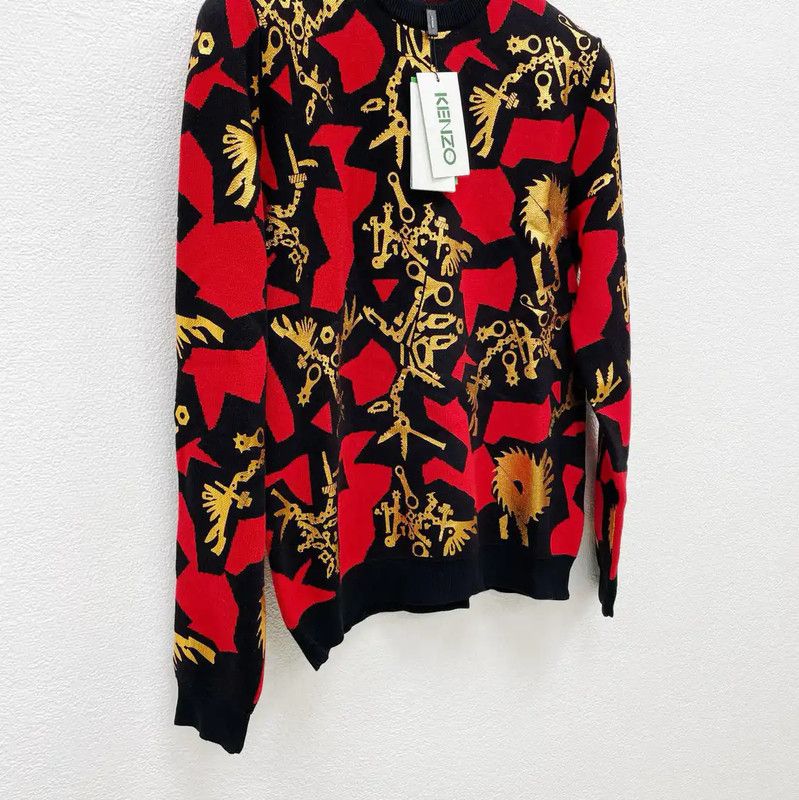 Kenzo KENZO Wool Blend Long Sleeve Sweater 0089 Size US M / EU 48-50 / 2 - 3 Thumbnail
