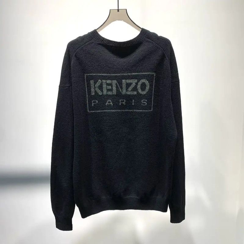 Kenzo KENZO Men's Black Wool Crewneck Sweater 0089 Size US XL / EU 56 / 4 - 2 Thumbnail