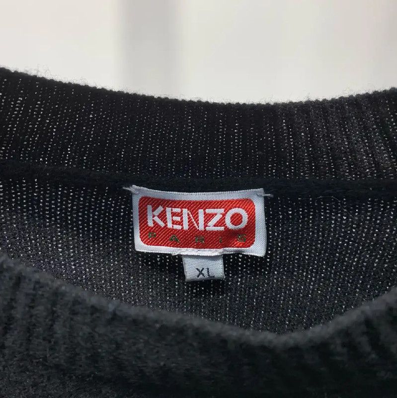 Kenzo KENZO Men's Black Wool Crewneck Sweater 0089 Size US XL / EU 56 / 4 - 3 Thumbnail