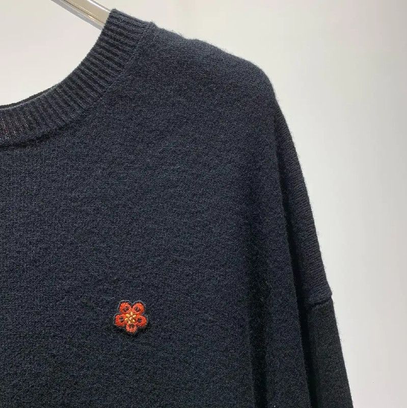 Kenzo KENZO Men's Black Wool Crewneck Sweater 0089 Size US XL / EU 56 / 4 - 5 Thumbnail