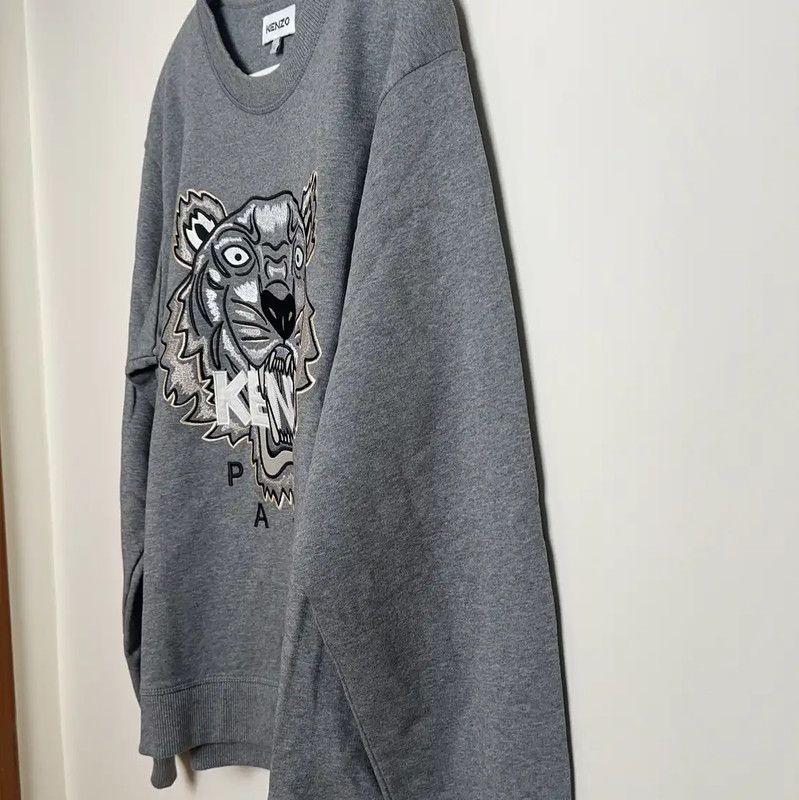 Kenzo Kenzo Gray Cotton Men’s Sweatshirt with Logo 0089 Size US L / EU 52-54 / 3 - 3 Thumbnail