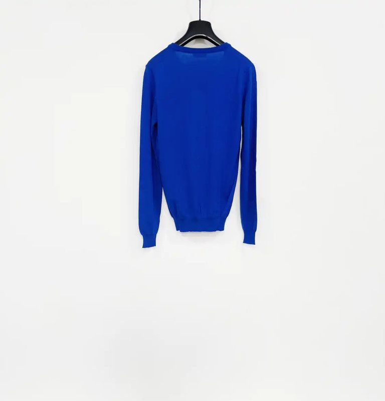 Moschino Moschino Men's Blue Wool Long Sleeve Sweater 0089 Size US XS / EU 42 / 0 - 5 Thumbnail