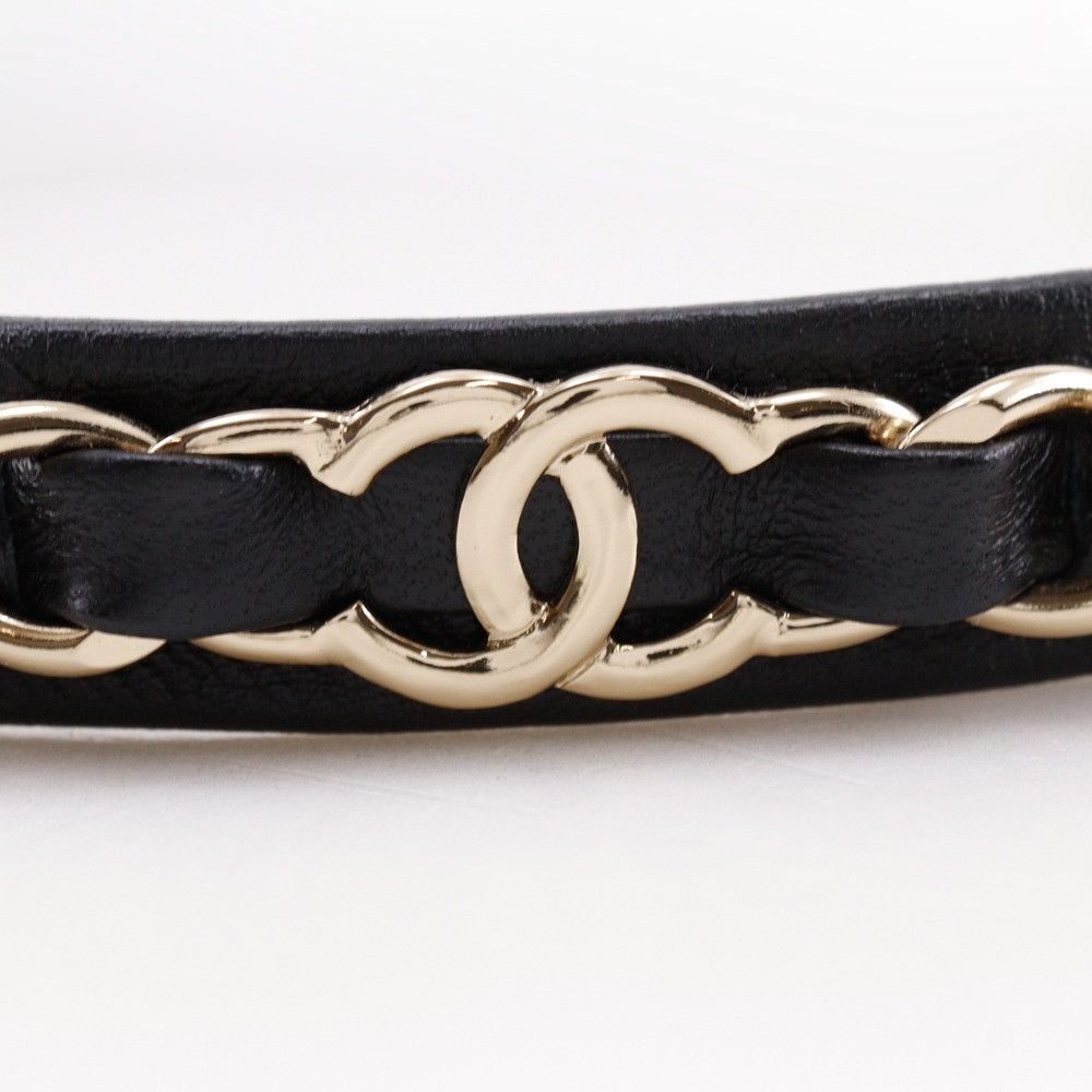Chanel Chanel Chanel Coco Mark Chain Lambskin Headband Leather Other DUTY FREE for USA Size ONE SIZE - 5 Thumbnail