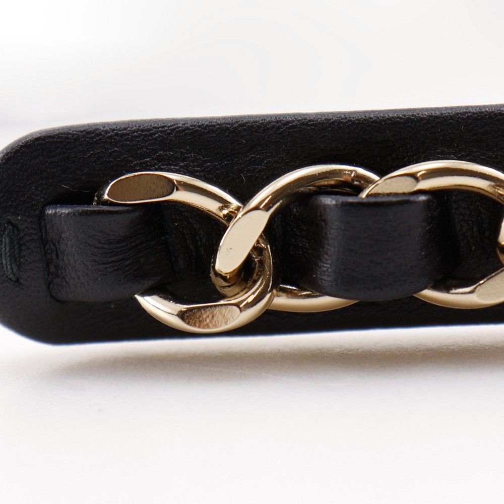 Chanel Chanel Chanel Coco Mark Chain Lambskin Headband Leather Other DUTY FREE for USA Size ONE SIZE - 6 Thumbnail