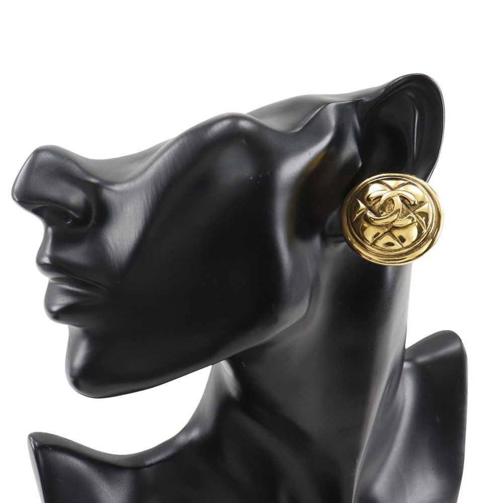 Chanel Chanel Chanel Coco Mark Matelasse Earrings Metal Earrings DUTY FREE for USA Size ONE SIZE - 2 Thumbnail