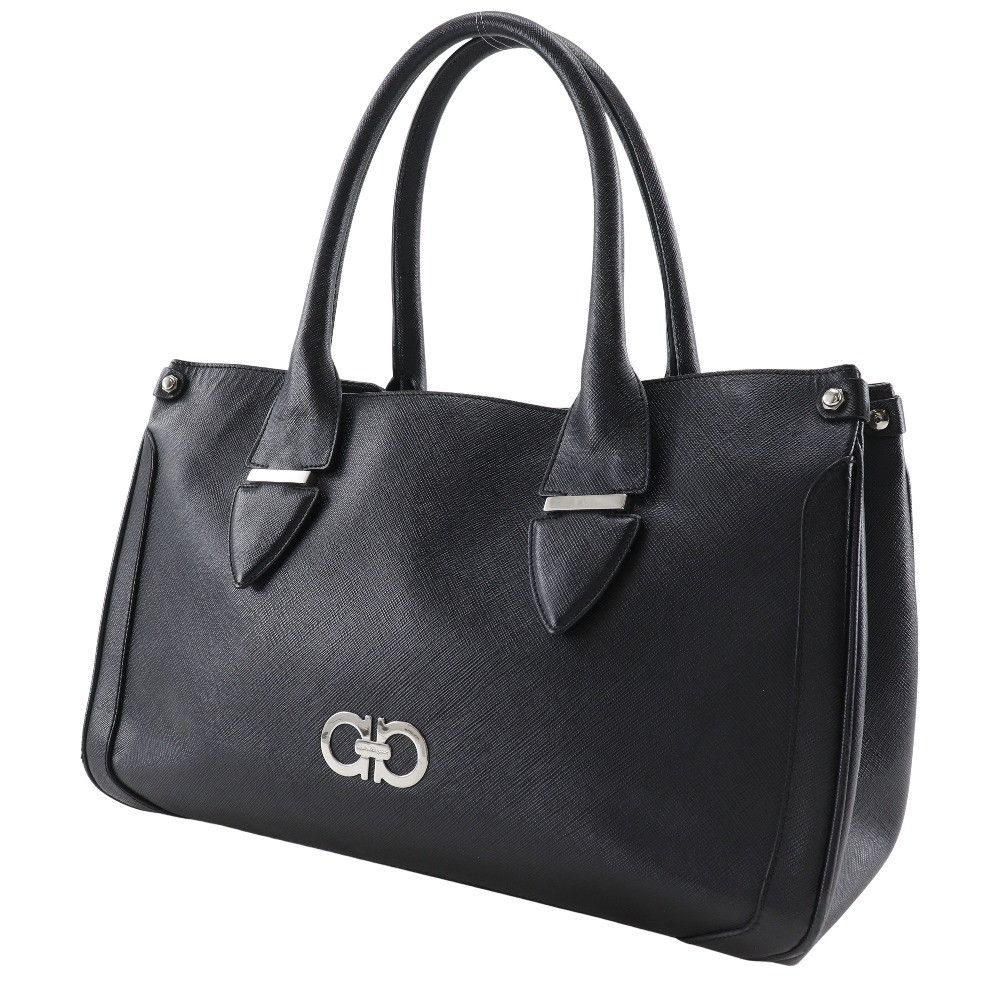 Salvatore Ferragamo Salvatore Ferragamo Salvatore Ferragamo Gancini Saffiano Handbag Leather Handbag DY-21 7814 DUTY FREE for USA Size ONE SIZE - 2 Thumbnail