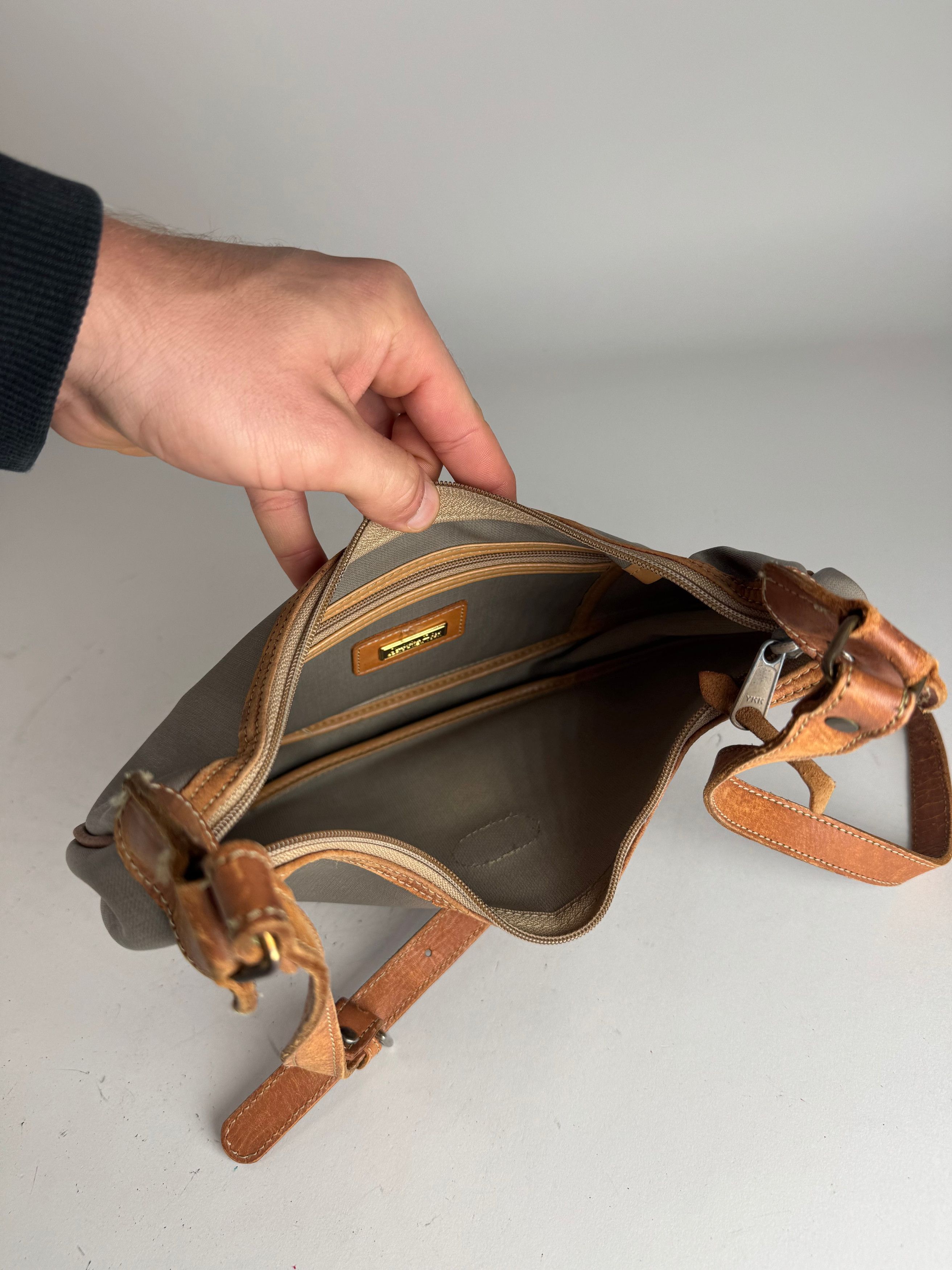 Vintage 2-Way Bag Grey Brown