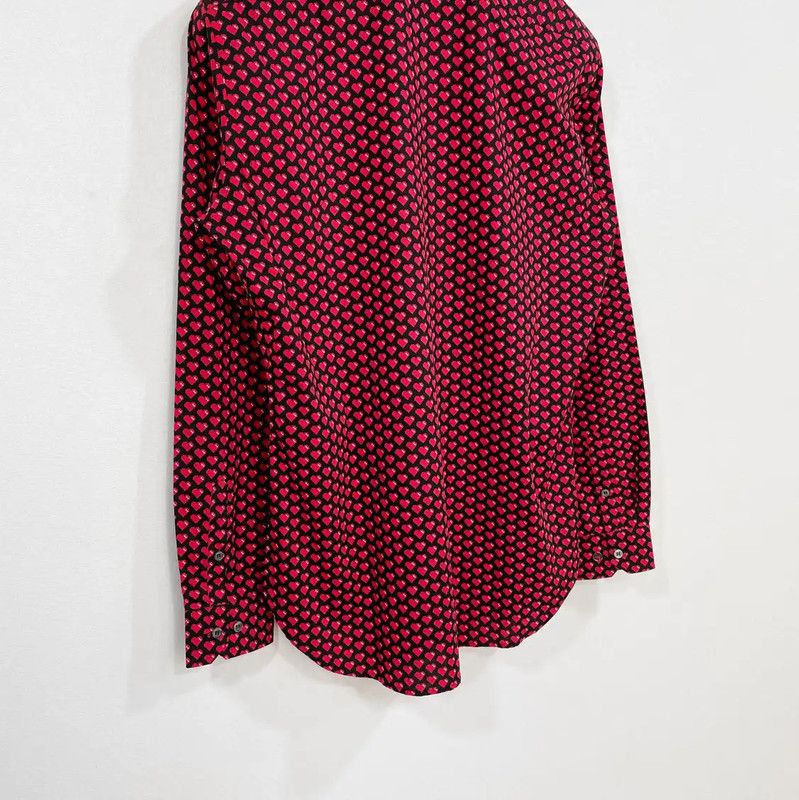 Moschino Moschino Red Cotton Long Sleeve Shirt 0089 Size US L / EU 52-54 / 3 - 6 Thumbnail