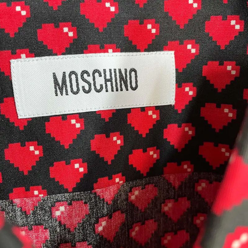 Moschino Moschino Red Cotton Long Sleeve Shirt 0089 Size US L / EU 52-54 / 3 - 4 Thumbnail