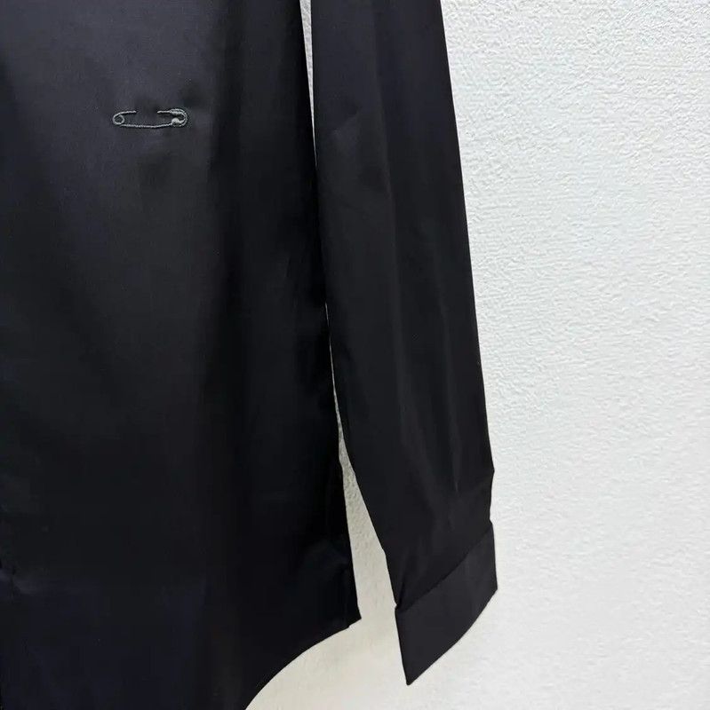 Moschino Moschino Black Long Sleeve Men's Shirt 0089 Size US L / EU 52-54 / 3 - 3 Thumbnail