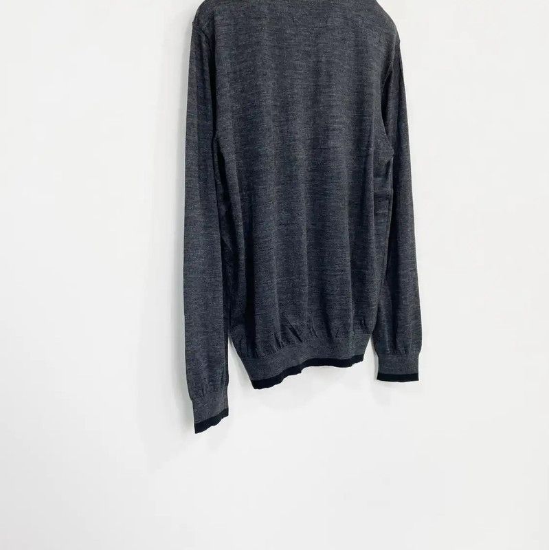 Moschino Moschino Men's Dark Gray Wool Pullover Sweater 0089 Size US S / EU 44-46 / 1 - 5 Thumbnail